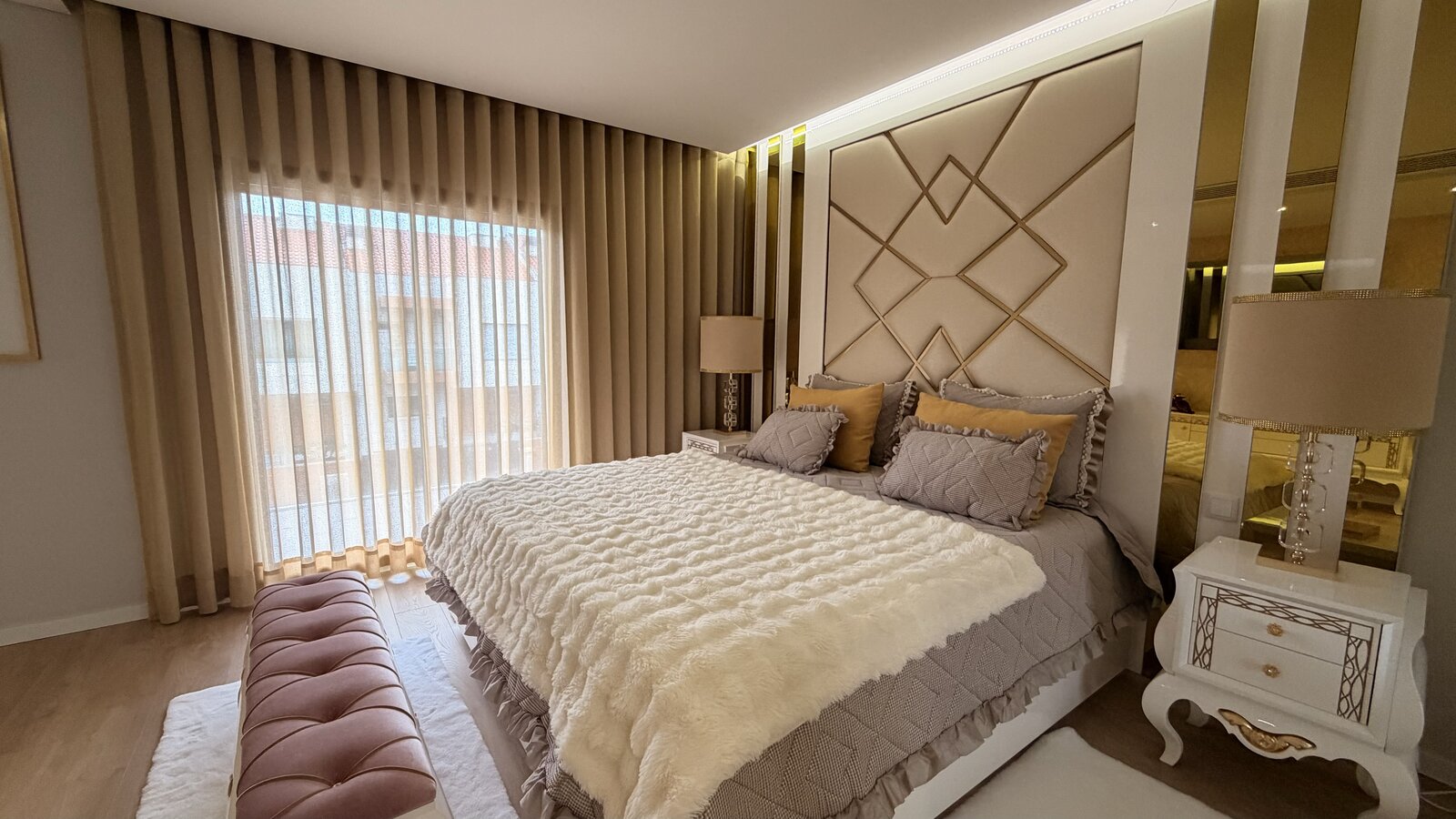 Suite com acabamentos premium